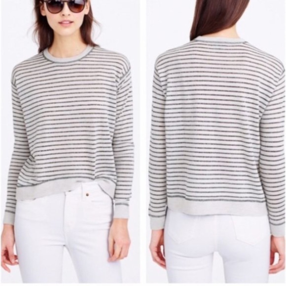 J. Crew Merino Wool Mint Rose Gold Sweater